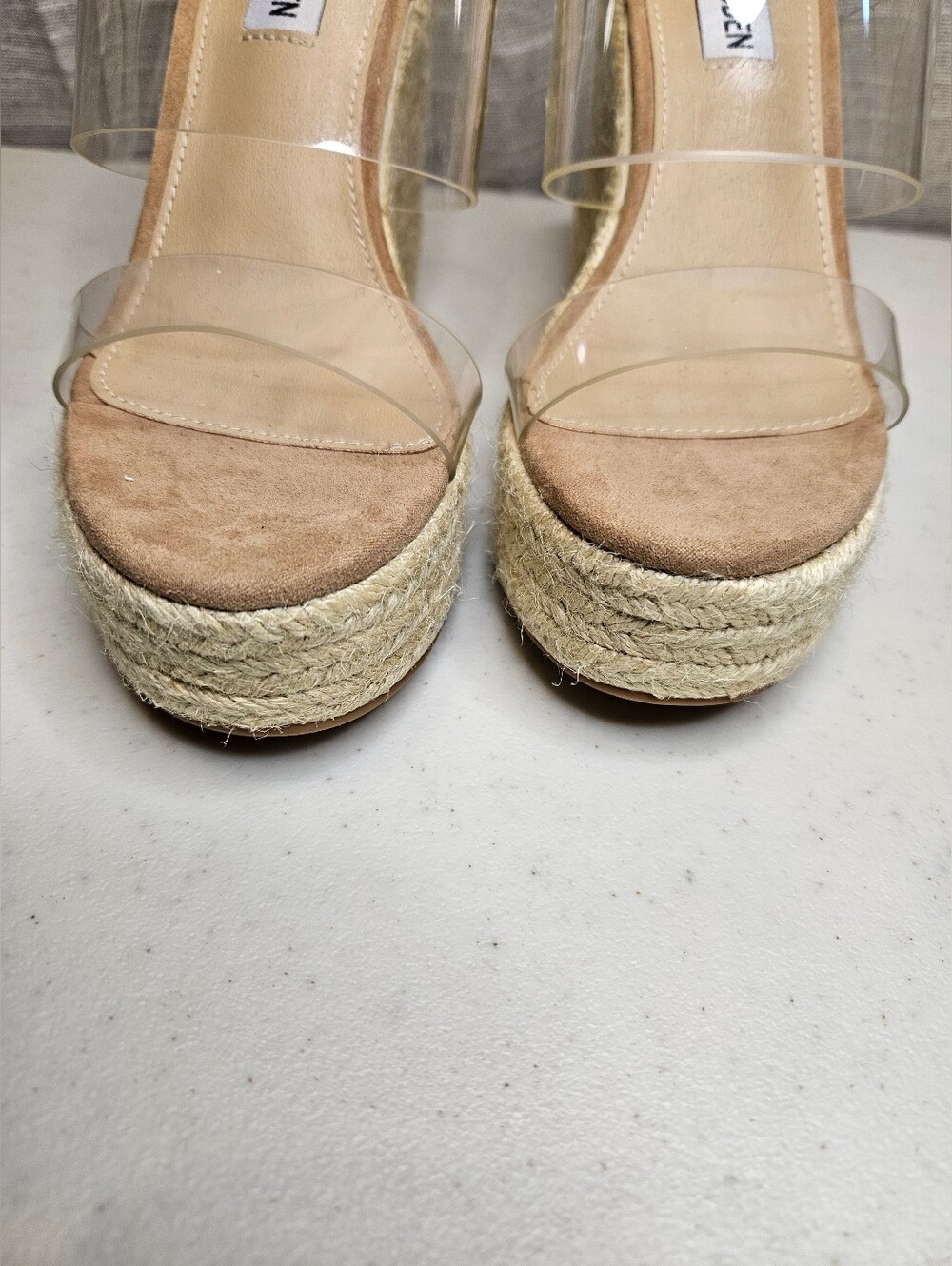 Steve Madden Sunrise clear wedged sandals New 5.5 - Picture 5 of 14